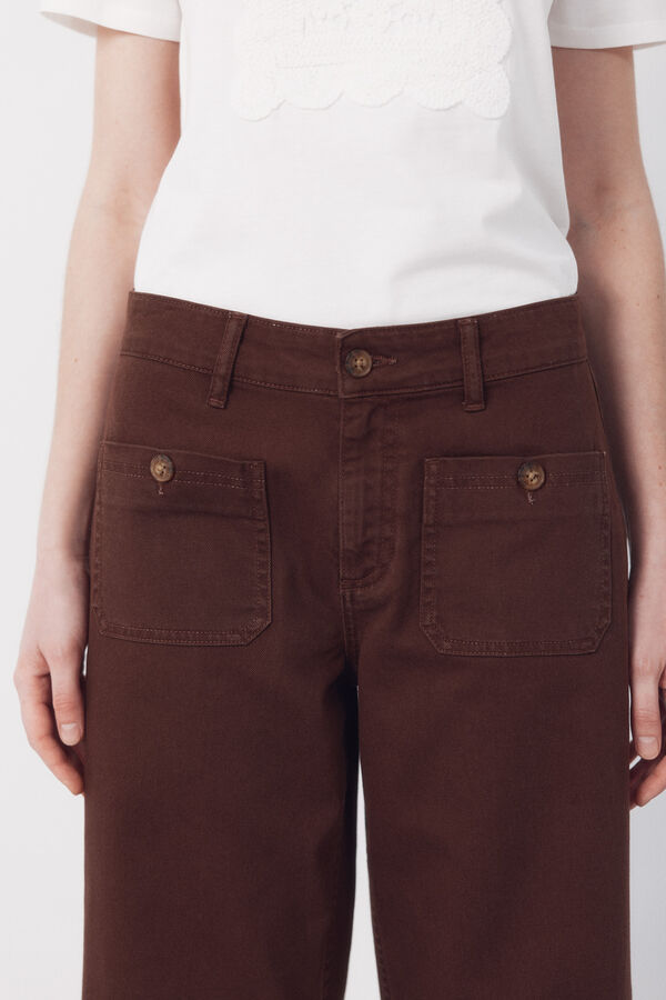 Cortefiel Jeans marine con bolsillos Marr&oacute;n