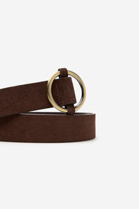 Cortefiel Circular basic split leather belt