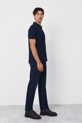 Cortefiel Polo b&aacute;sico piqu&eacute; slim Azul marino