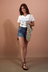 Slowlove Short vaquero desflecado Azul oscuro