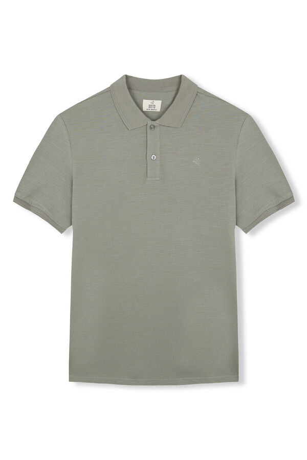 OOTO Polo piqu&eacute; slub Kaki