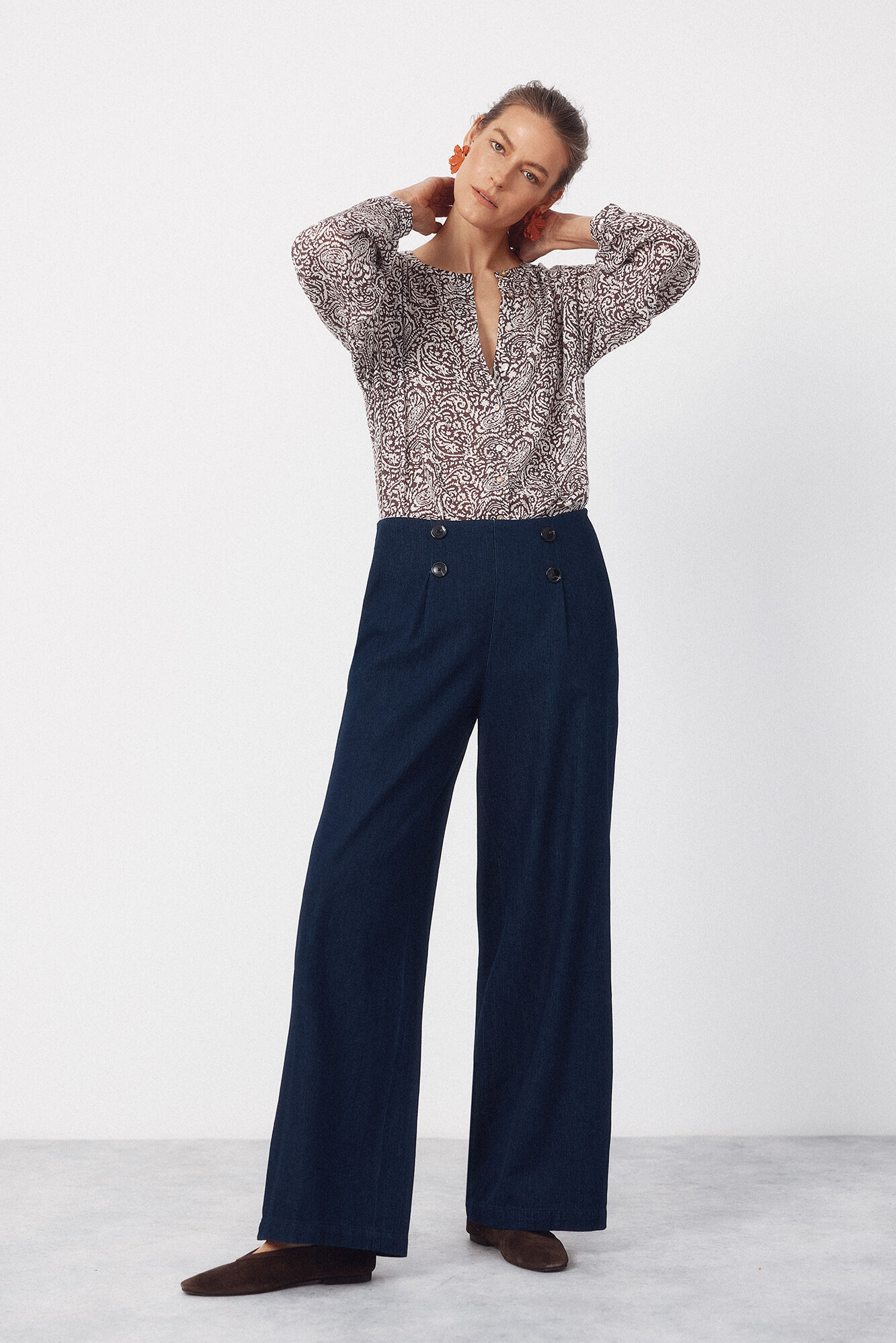 Cortefiel Blusa de cuello redondo