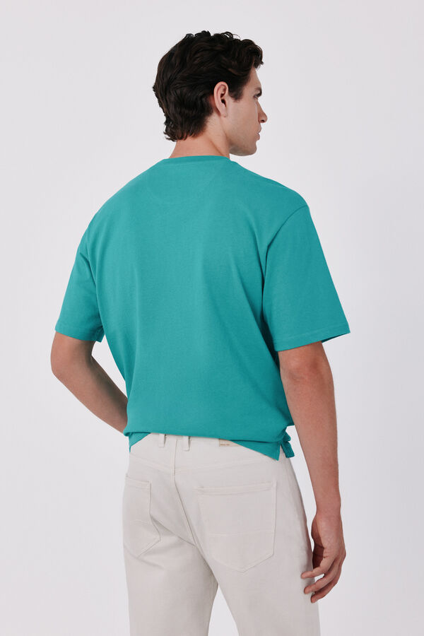 Cortefiel Camiseta b&aacute;sica Verde