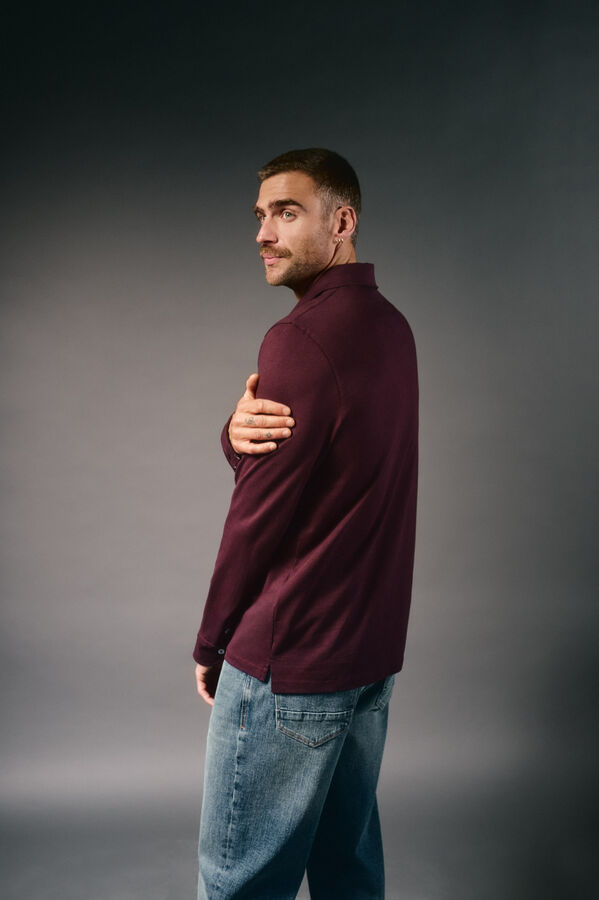 OOTO Polo manga larga Granate