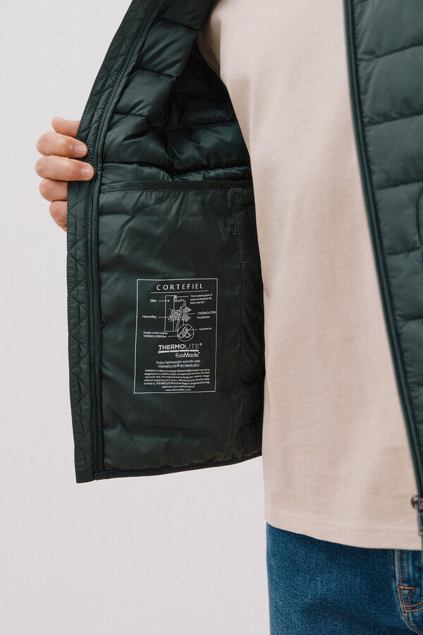 Cortefiel Chamarra acolchada ultralight Verde oscuro