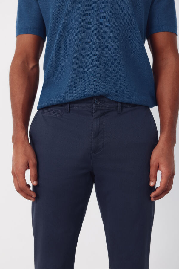 Cortefiel Pantal&oacute;n chino slim fit Azul marino
