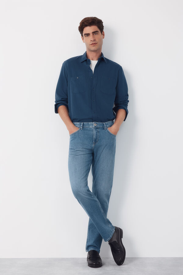Cortefiel Pantal&oacute;n vaquero ligero regular fit Azul