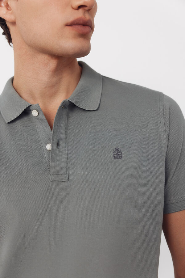 Cortefiel Polo b&aacute;sico piqu&eacute; slim Kaki