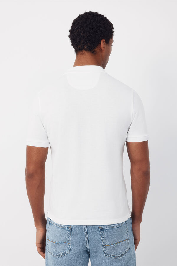 Cortefiel Polo bordado Blanco