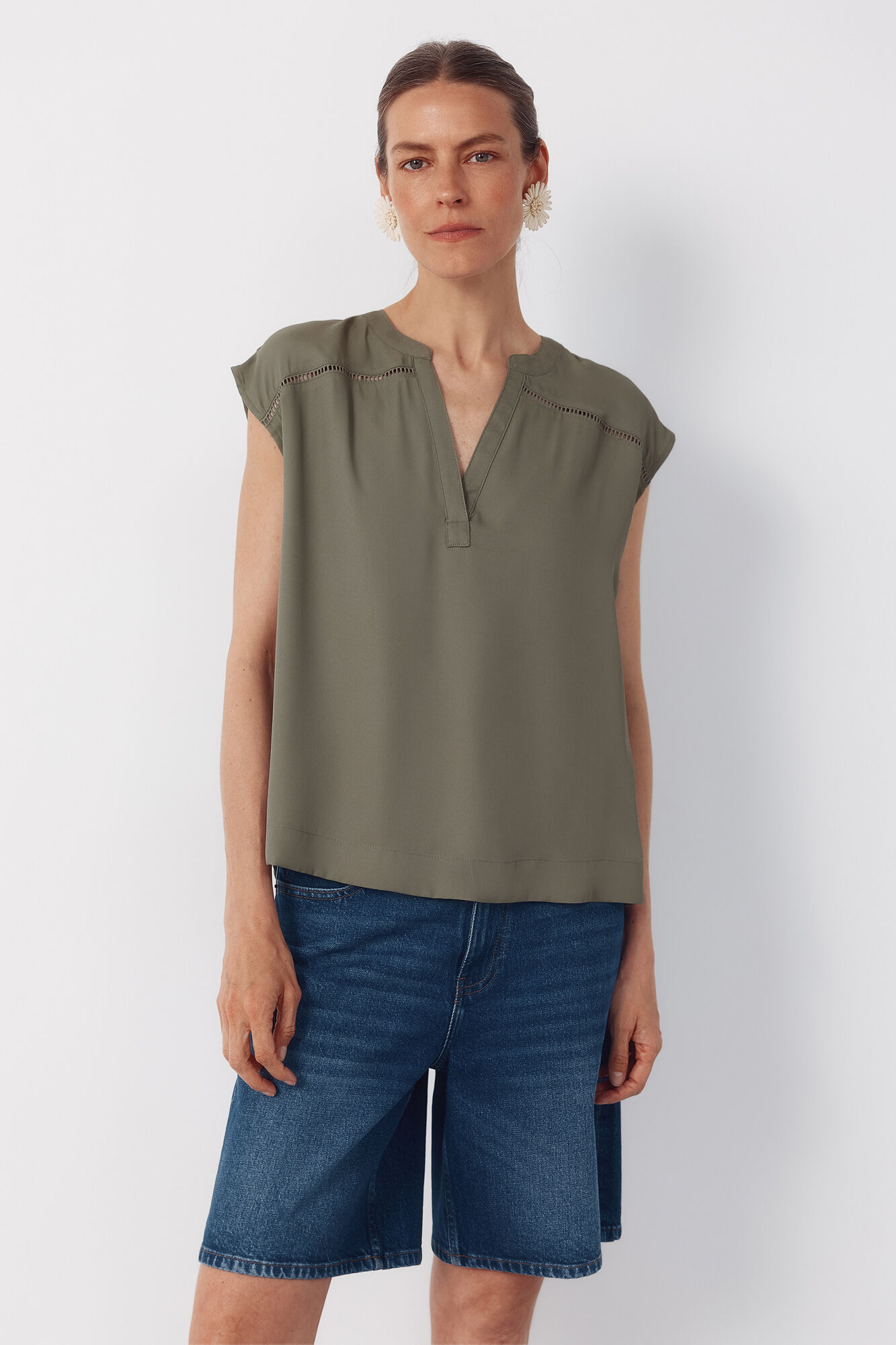 Cortefiel Blusa con encaje