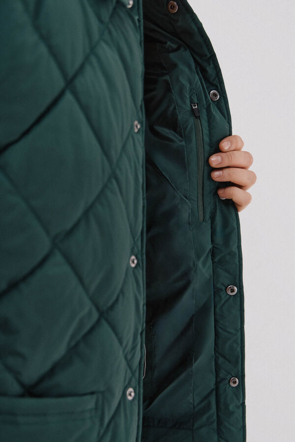 Cortefiel Sobrecamisa acolchada Verde oscuro