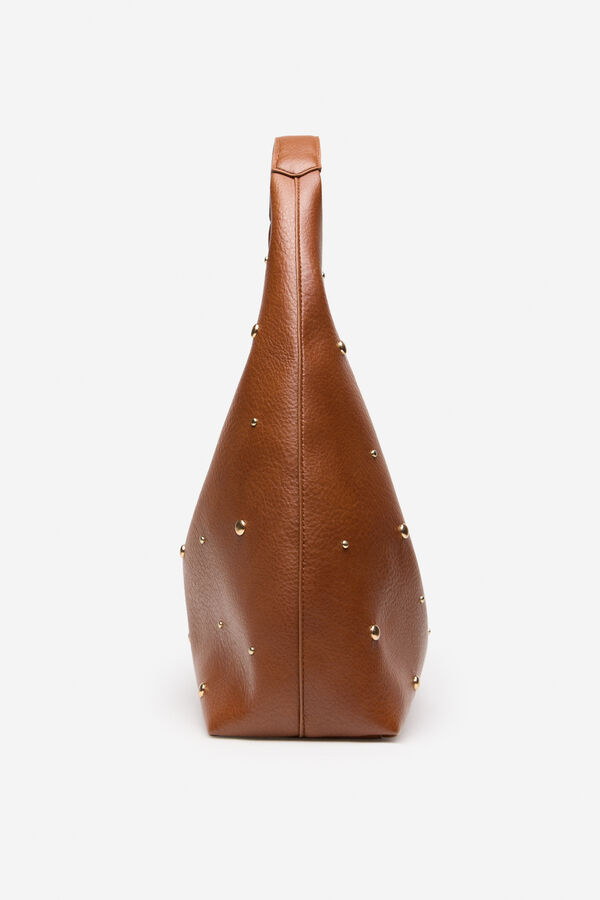 Cortefiel Bolsa hobo con tachuelas Arena
