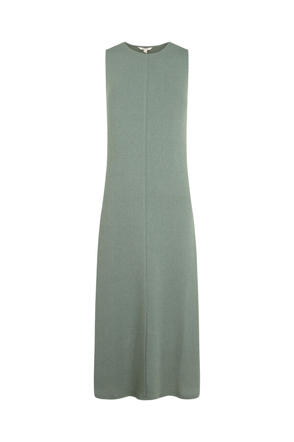 Slowlove Vestido b&aacute;sico con estructura Kaki