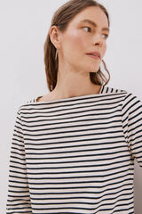 Cortefiel Playera de algod&oacute;n Estampado blanco