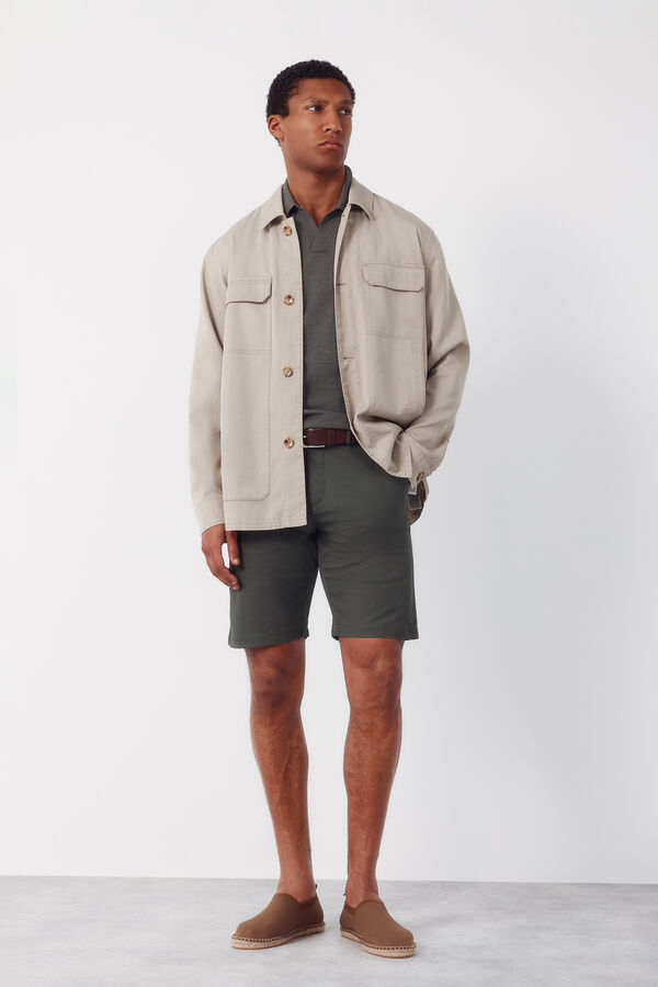 Cortefiel Bermuda chino Kaki