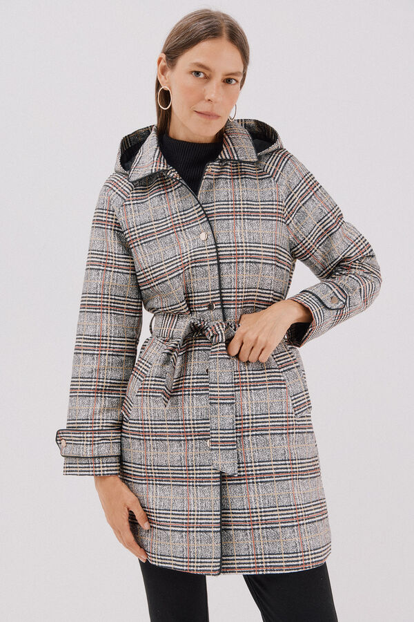 Cortefiel Gabardina con tejido satinado Multicolor