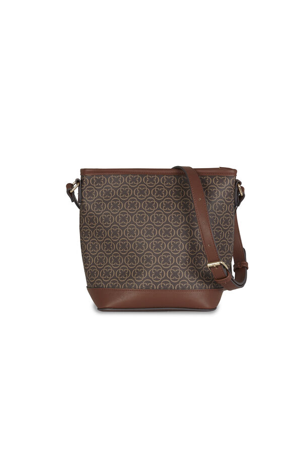 Cortefiel Bucket monogram Estampado marr&oacute;n