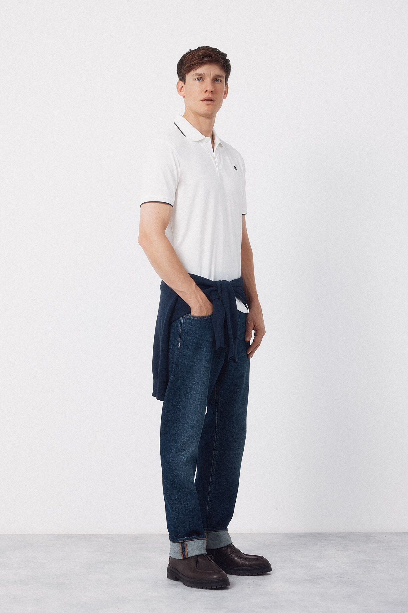 Cortefiel Polo COOLMAX&reg; cuello jacquard
