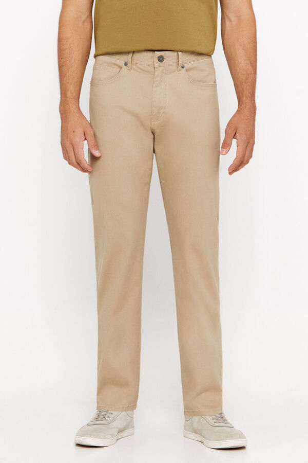 Cortefiel Pantal&oacute;n 5 bolsillos slim fit Beige
