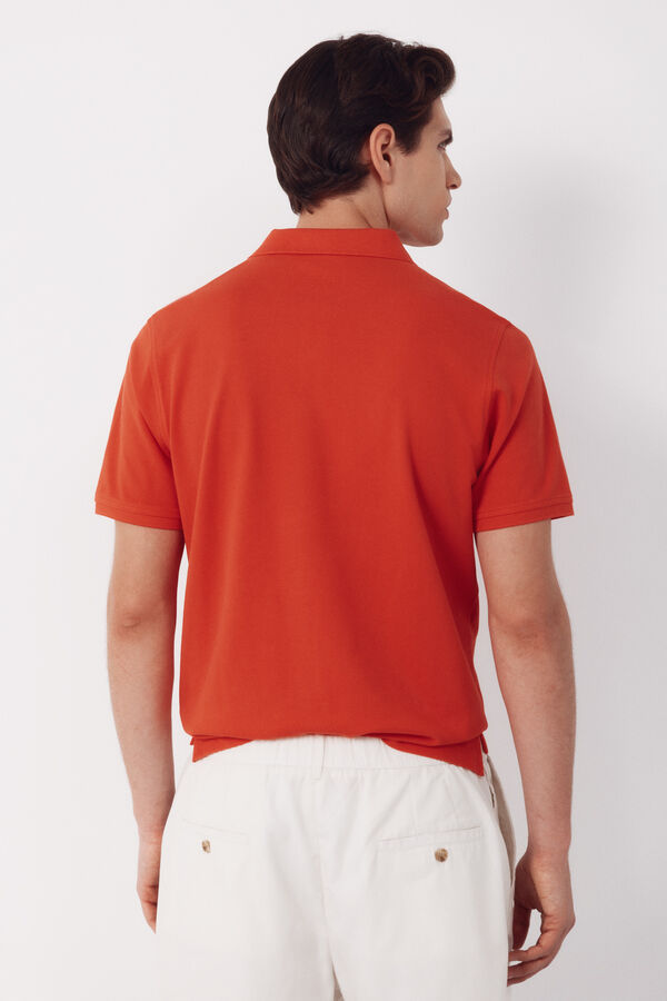 Cortefiel Polo b&aacute;sico piqu&eacute; Coral