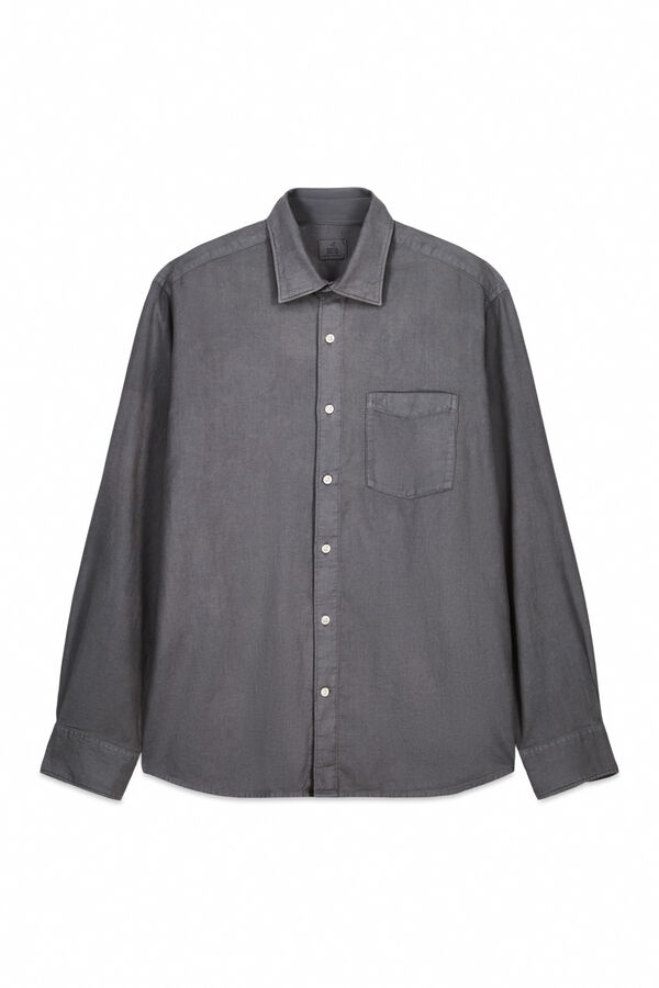 OOTO Camisa lisa fluida Gris