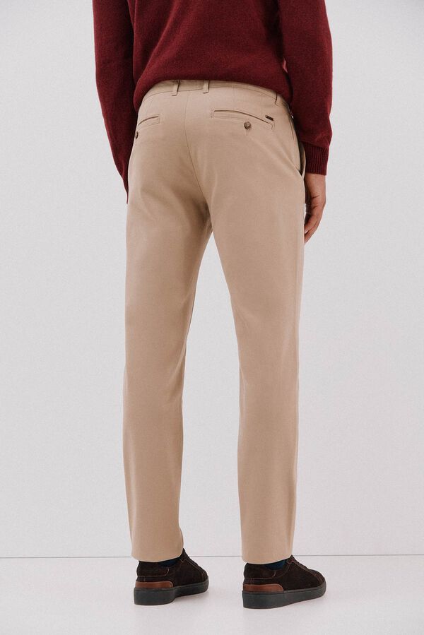 Cortefiel Pantal&oacute;n chino print slim Beige