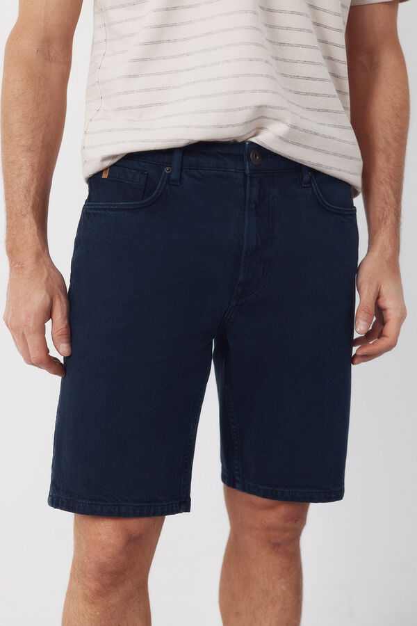 Cortefiel Bermuda denim color regular Azul marino