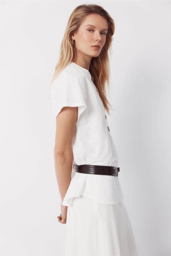 Cortefiel Blusa c&oacute;moda Blanco