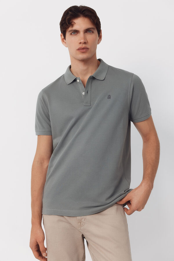 Cortefiel Polo b&aacute;sico piqu&eacute; slim Kaki