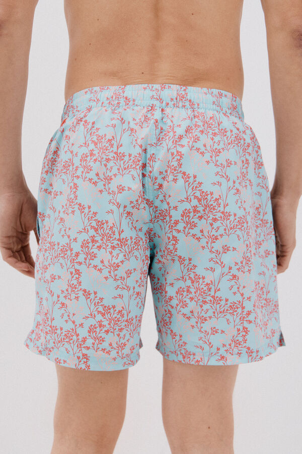Cortefiel Ba&ntilde;ador estampado hojas Azul