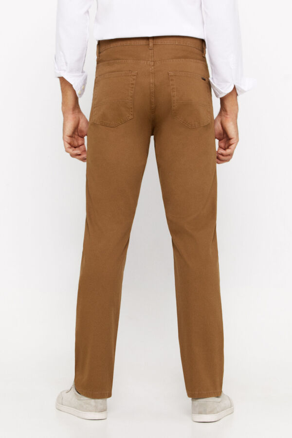 Cortefiel Pantal&oacute;n 5 bolsillos slim fit Marr&oacute;n