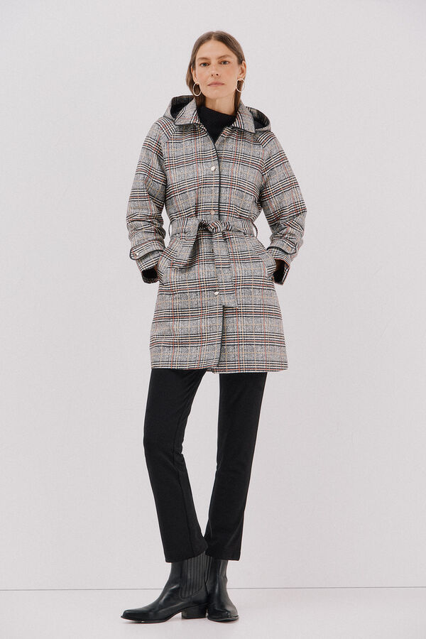 Cortefiel Gabardina con tejido satinado Multicolor