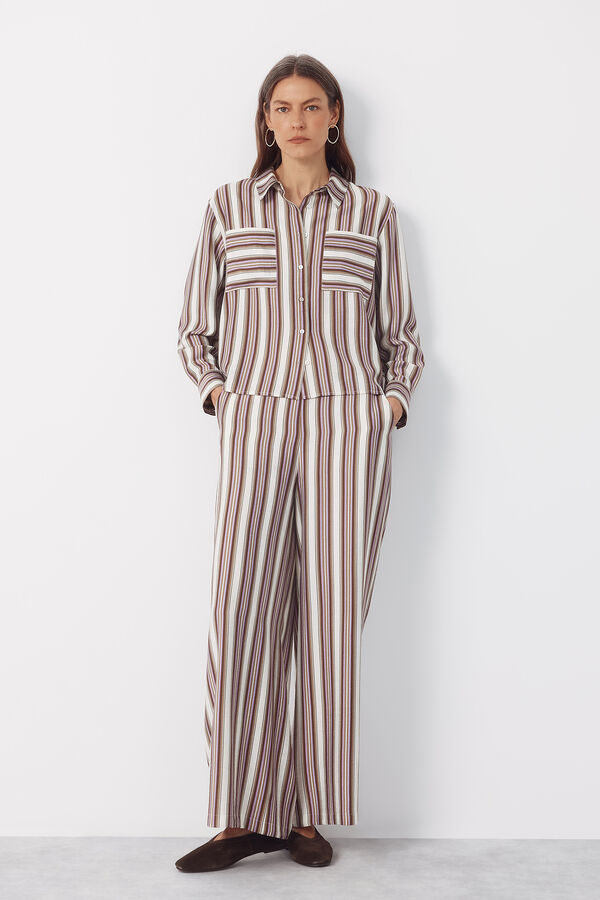 Cortefiel Pantal&oacute;n de rayas Multicolor