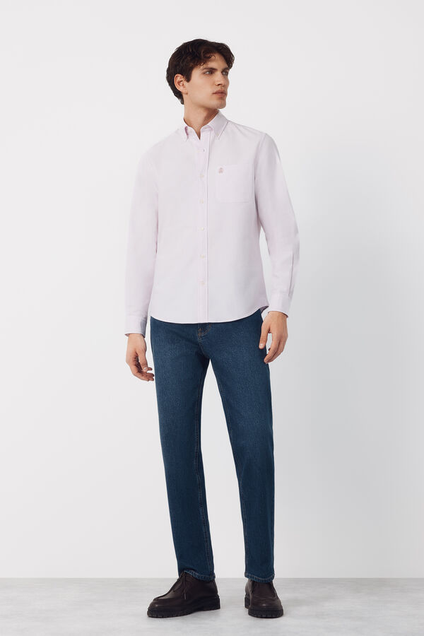Cortefiel Camisa oxford raya candela Rosa