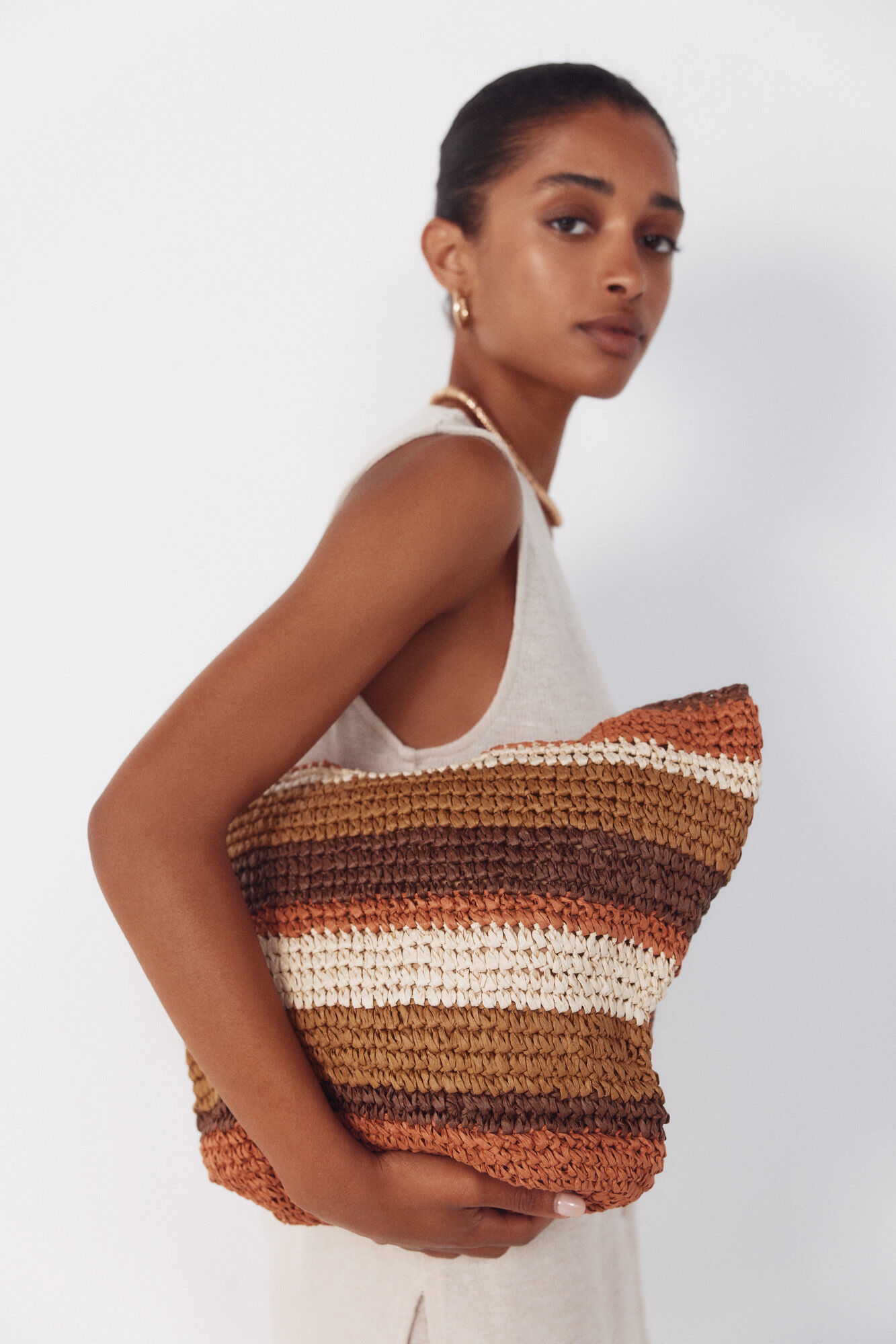 Cortefiel Bolso playa multicolor