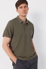 Cortefiel Polo b&aacute;sico piqu&eacute; Kaki