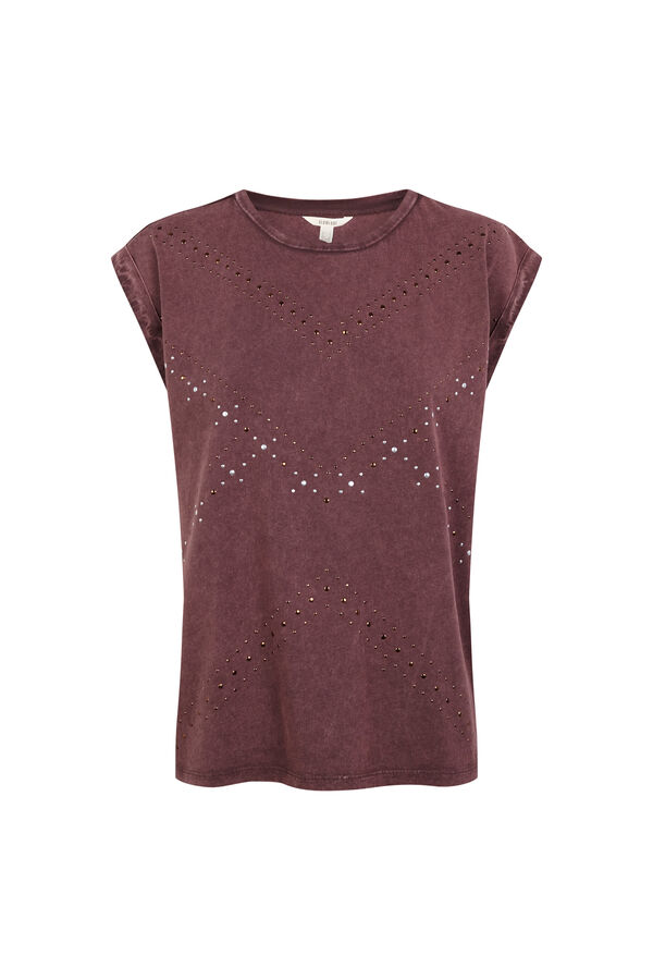 Slowlove Playera con tachas Granate