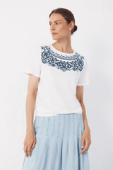 Cortefiel Playera estampada Multicolor