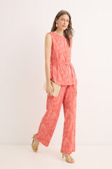 Cortefiel Pantal&oacute;n largo recto Coral
