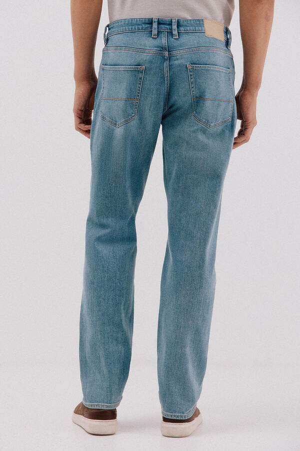 Cortefiel Pantal&oacute;n de mezclilla regular fit Azul