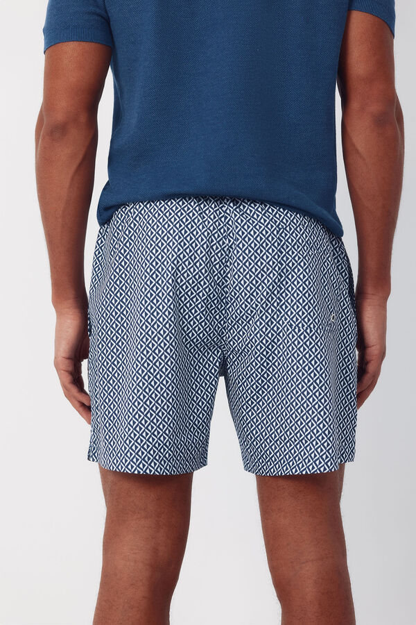 Cortefiel Ba&ntilde;ador estampado rombos Azul marino