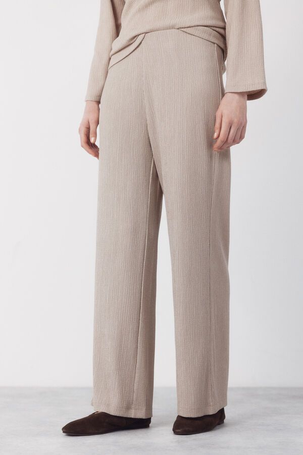 Cortefiel Pantal&oacute;n de tejido Beige