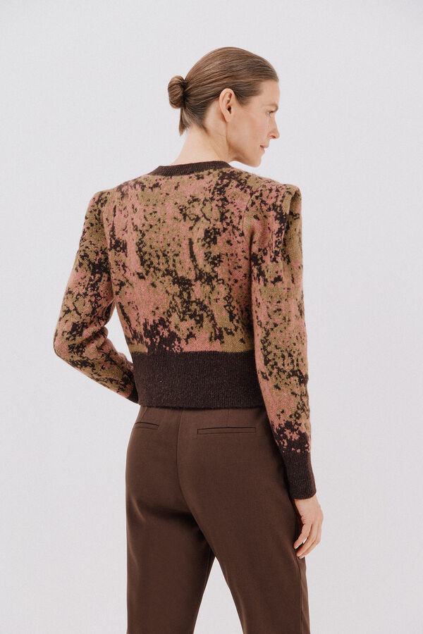 Cortefiel Chamarra con pliegue en el hombro Marr&oacute;n oscuro