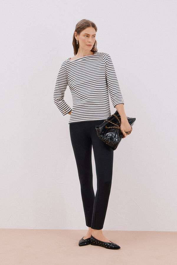 Cortefiel Playera de algod&oacute;n Estampado blanco