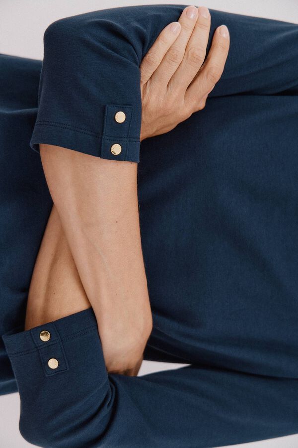 Cortefiel Playera de algod&oacute;n Azul marino