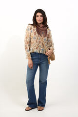 Slowlove Jeans campana con bolsillos Azul