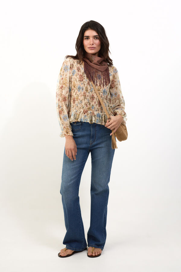 Slowlove Jeans campana con bolsillos Azul