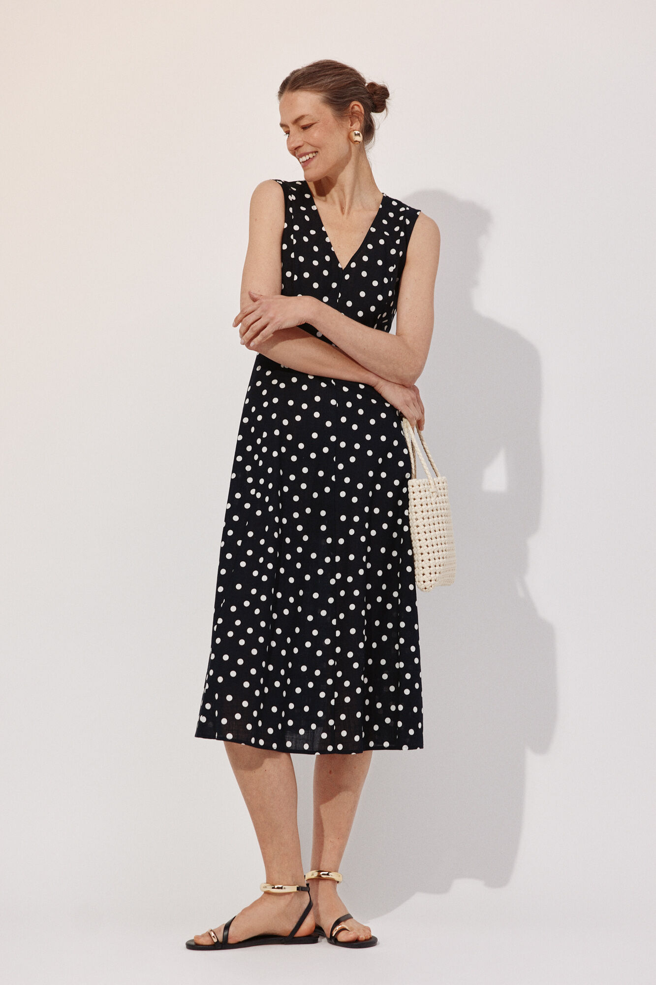 Cortefiel Vestido estampado con vuelo