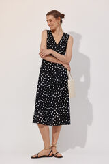 Cortefiel Vestido estampado con vuelo Multicolor