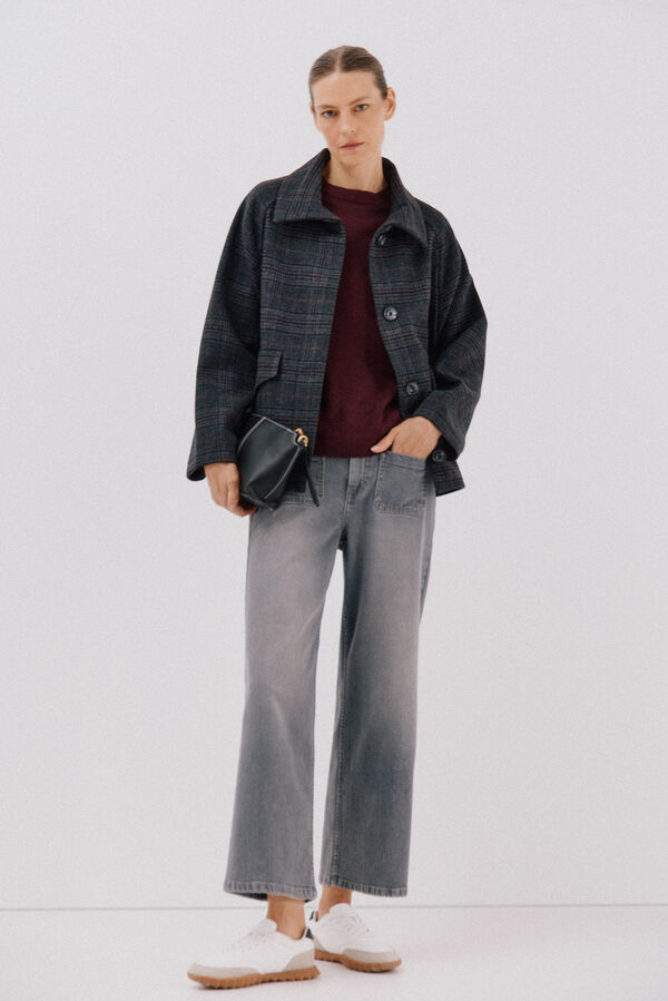 Cortefiel Su&eacute;ter tacto suave Vino